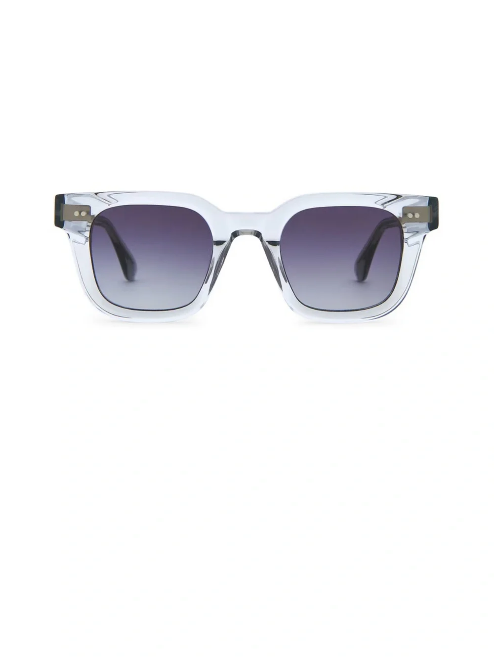 CHIMI Men’s Transparent Gray Square Sunglasses